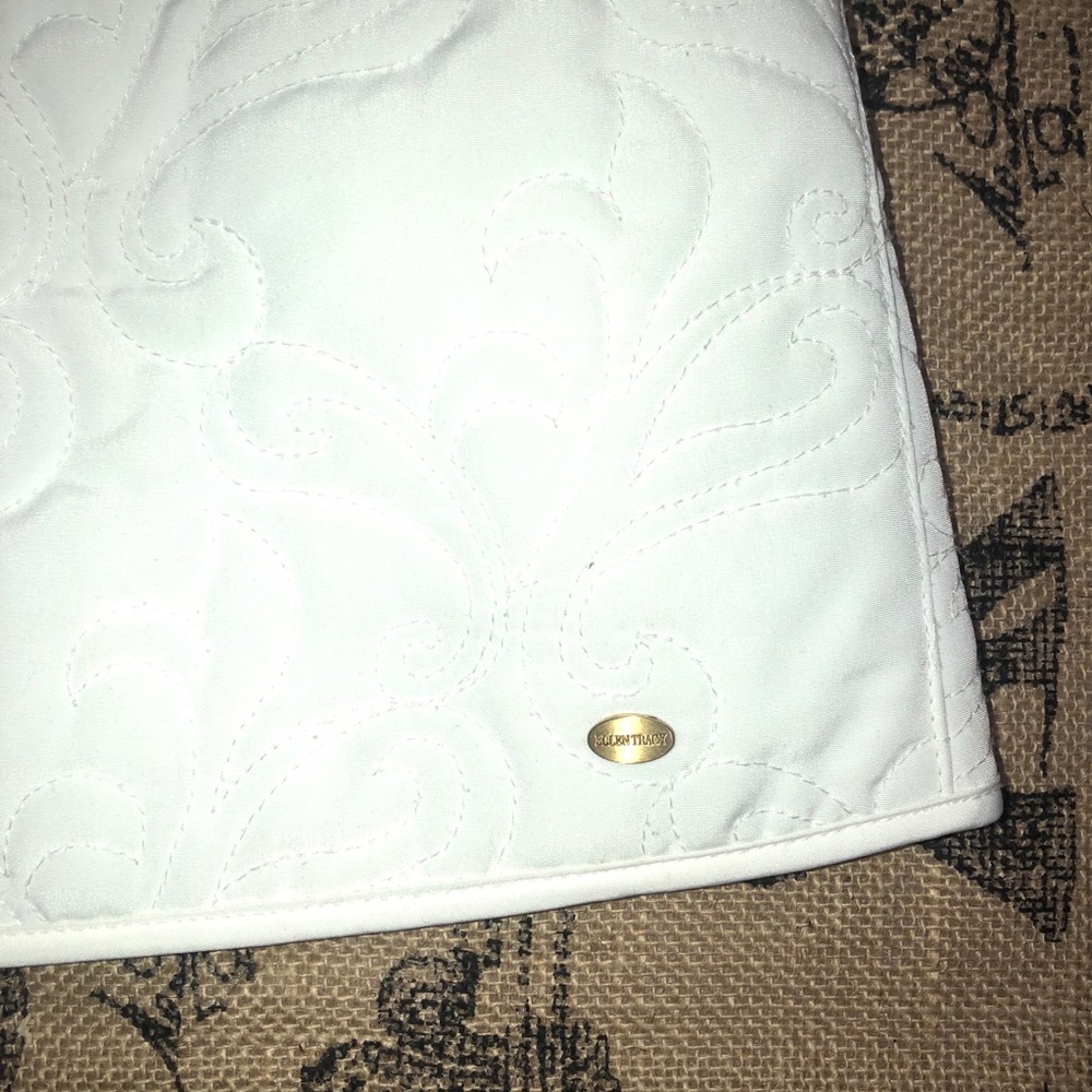 Ellen Tracy White Padded Button Front Jacket - image 2